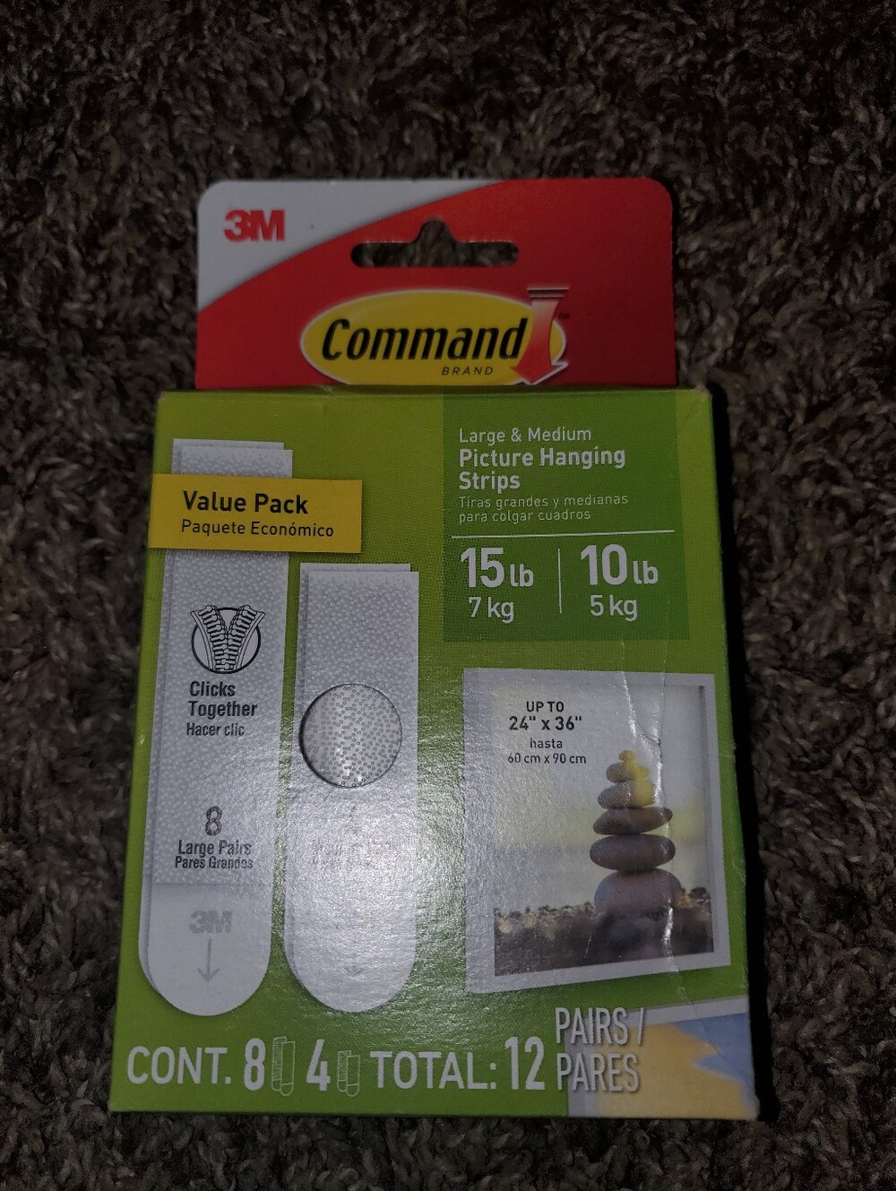 3M Command Large & Medium Picture Hanging Strips Value Pack